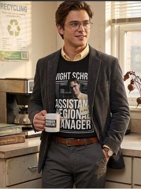 The Office Dwight Schrute Asst Regional Manager Graphic Short Sleeve Tee Size M